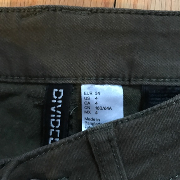 Army green military style jeans - Picture 4 of 5